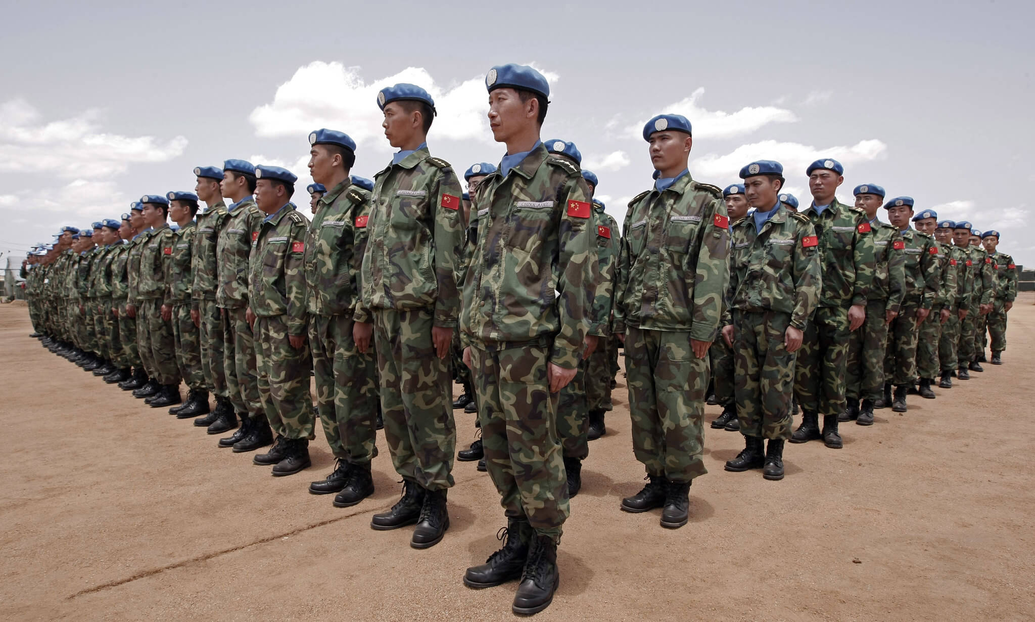 Links- engineers from china in 2008 serving with the united nations-african union mission in darfur (unamid). United nations photo